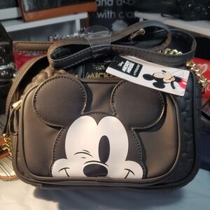 Disney Black and White Mickey Mouse Crossbody Bag